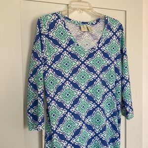 SALE!-NWOT Caribbean Joe cotton knit v-neck dress